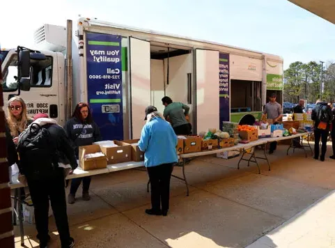 Helping Hands food pantry and Fulfill food bank